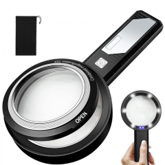 2290 Işıklı El Tipi Büyüteç 15X (10X/5X)