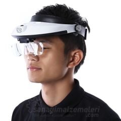 MG81001-G Led Işıklı Gözlük Kafa Büyüteci