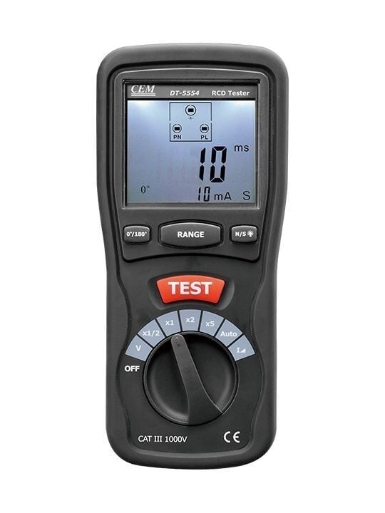 Cem DT-5554 Kaçak Akım Röle (RCD) Test Cihazı