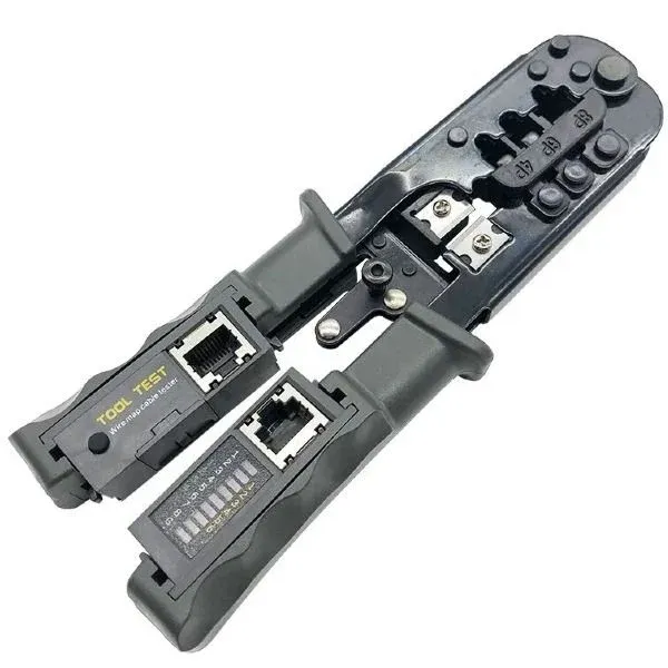 Prolink Kablo Test Cihazı ve Sıkma Pensesi RJ45 RJ12 RJ11 Çok Fonksiyonlu