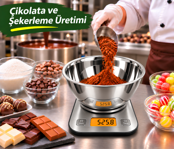 GP3-5000 Çukur Kefeli Dijital Mutfak Terazisi 5KG