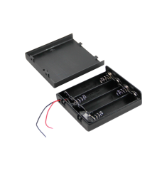 IC-233F Pil Yuvası 4lü Kapaklı Switchli (AA)