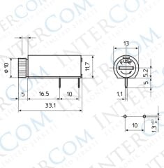 IC-235B Sigorta Yuvası 5x20mm 90° PCB
