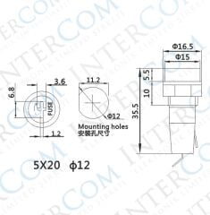 IC-235C Sigorta Yuvası Tornavida Uçlu 5X20