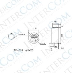 IC-235D Sigorta Yuvası 5x20mm 180° PCB