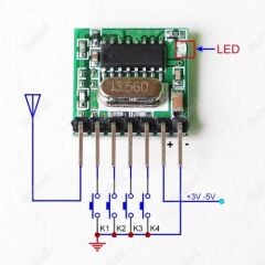 4 Kanal 433Mhz Alıcı Verici Kit