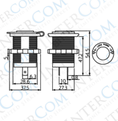 IC-246B-5 Çakmaklık Dişi Pano Tip Ø30mm