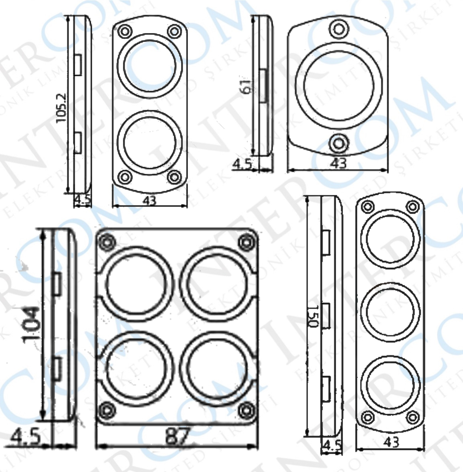 IC-246E Pano Tipler İçin Kulak - Çerçeve