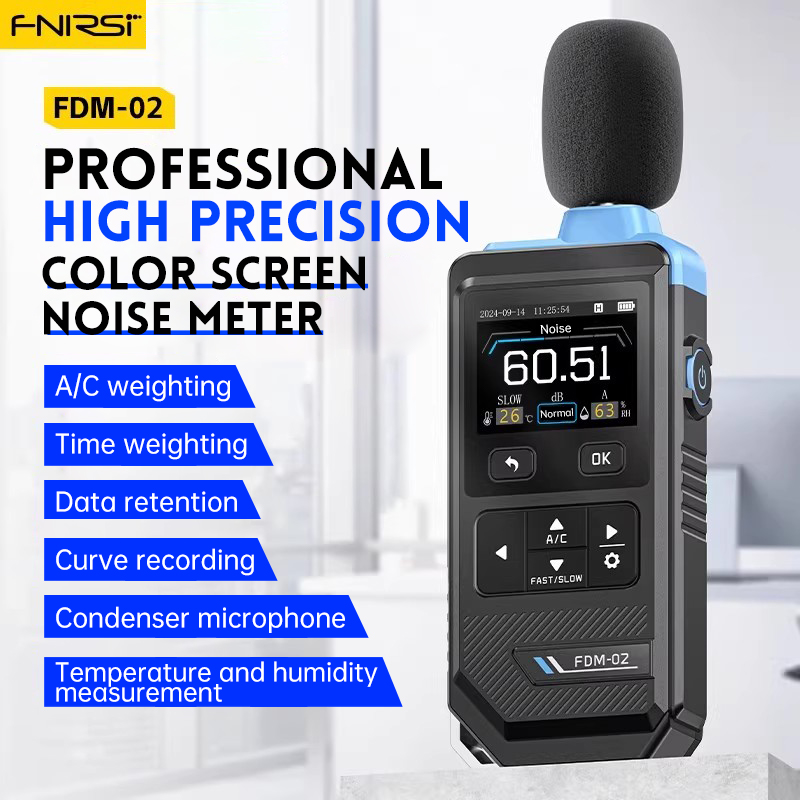 Fnirsi FDM02 Profesyonel Ses Seviyesi Ölçer Desibel Metre