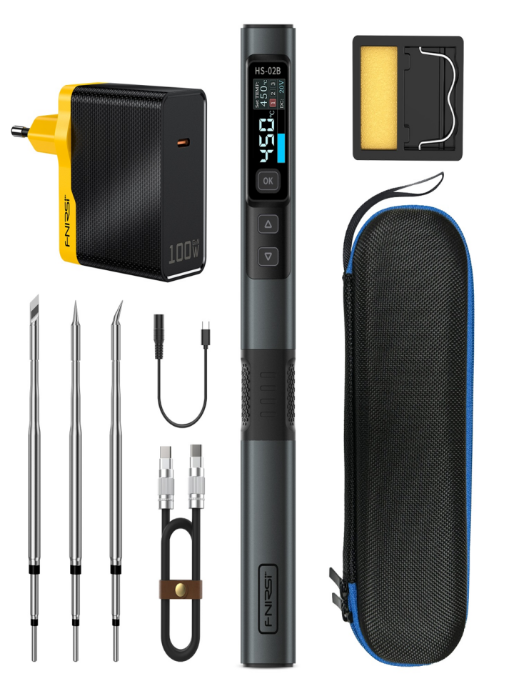 Fnirsi HS-02B 100W Akıllı Kalem Havya Full Set -PD Destekli