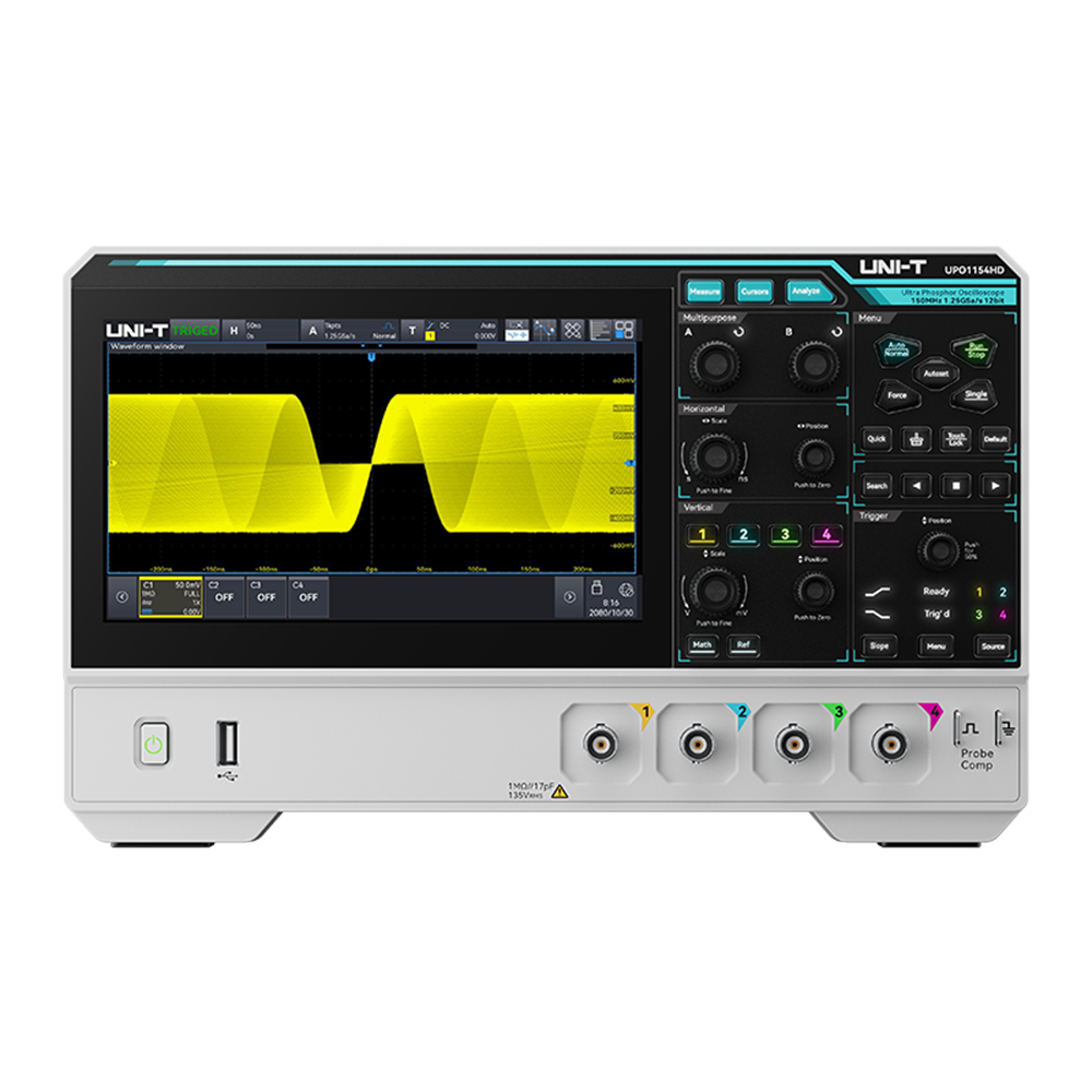 Unit UPO1084HD 12-Bit 80MHz 4 Kanal Yüksek Çözünürlüklü Osiloskop