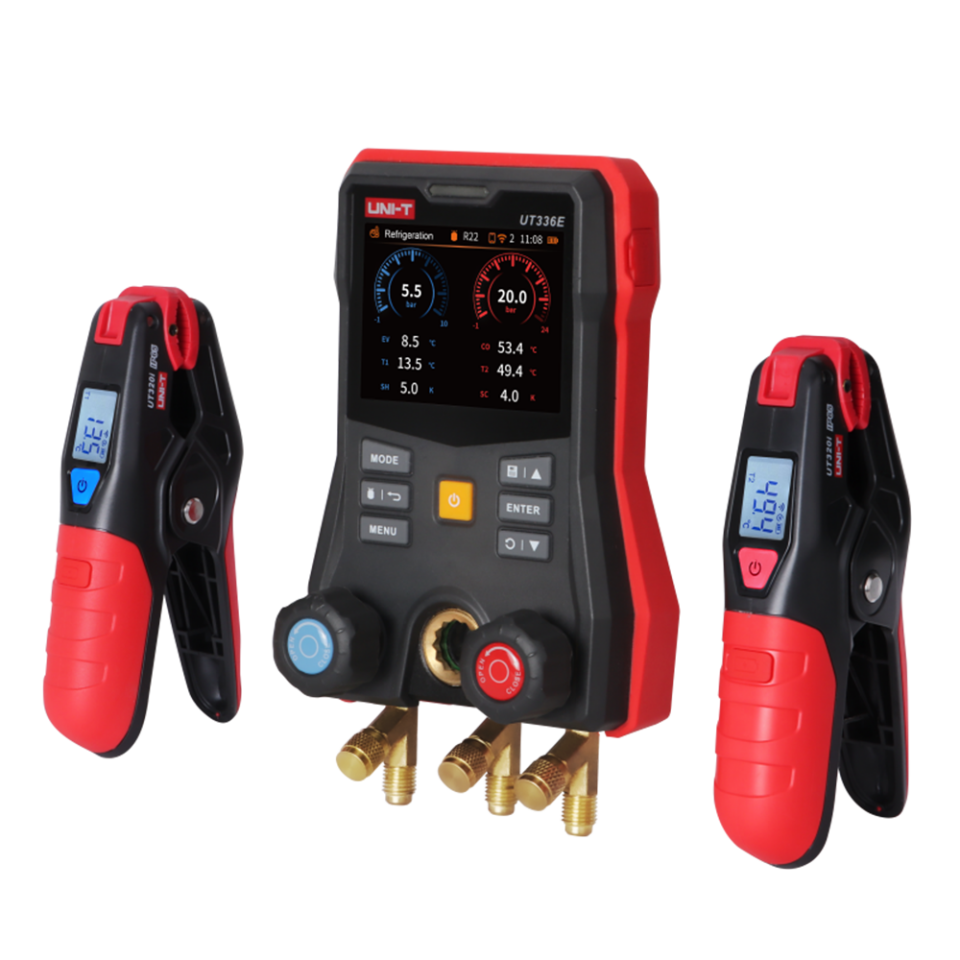Unit UT336E Kit Kablosuz Sıcaklık Kelepçeli Dijital Manifold Ölçüm Cihazı
