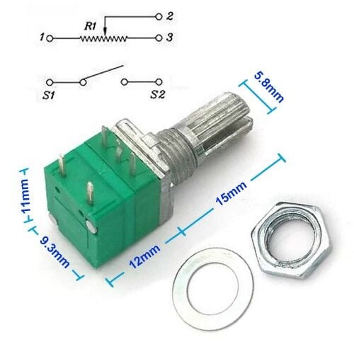10kohm Potansiyometre B10K 5 Pin