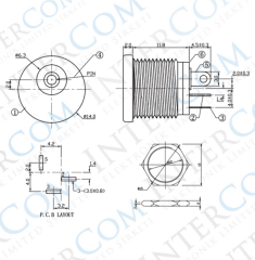 IC-258 DC Jak 2.5mm Somunlu Ø12mm