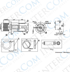IC-258A DC Jak Üstten Somunlu 2.1mm Ø8mm
