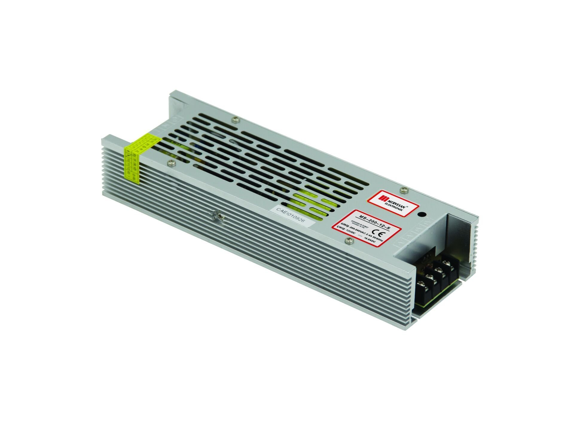 Mervesan 200W 12V DC 16.5A Metal Kasa Slim Güç Kaynağı