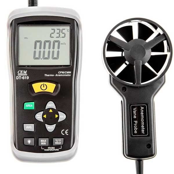Cem DT619 Rüzgar Hızı ve Hava Debi Ölçer