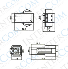 IC-261J-0 JST SM 2P Kablolu Konnektor Takım