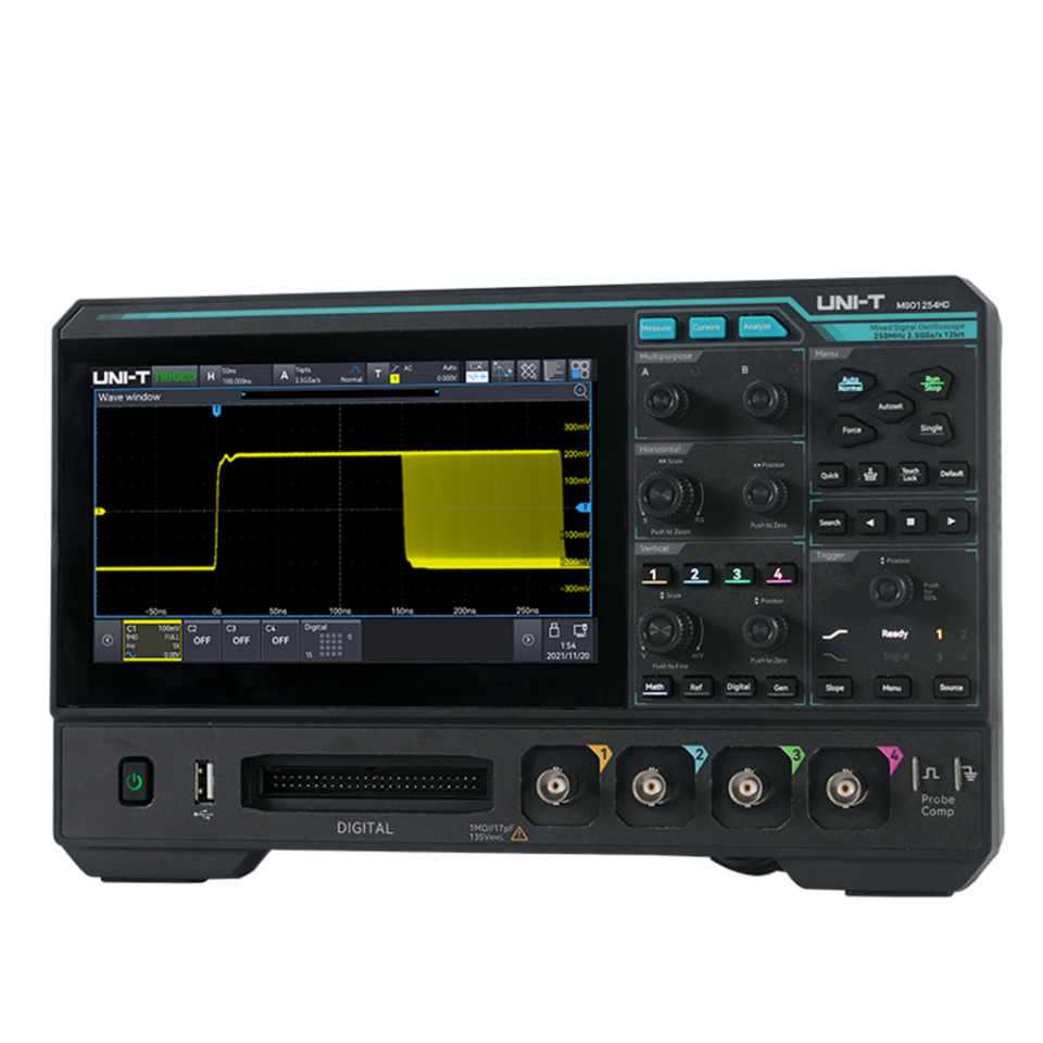 Unit MSO1254HD 250 MHz 4 Kanallı 12 Bit Karışık Sinyal Osiloskopu