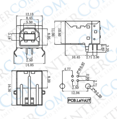 IC-262 USB Şase B Tip 90° Dişi