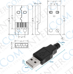 IC-264A USB Seyyar Erkek Kapaklı