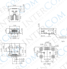 IC-266 USB Şase 5 Pin Mini