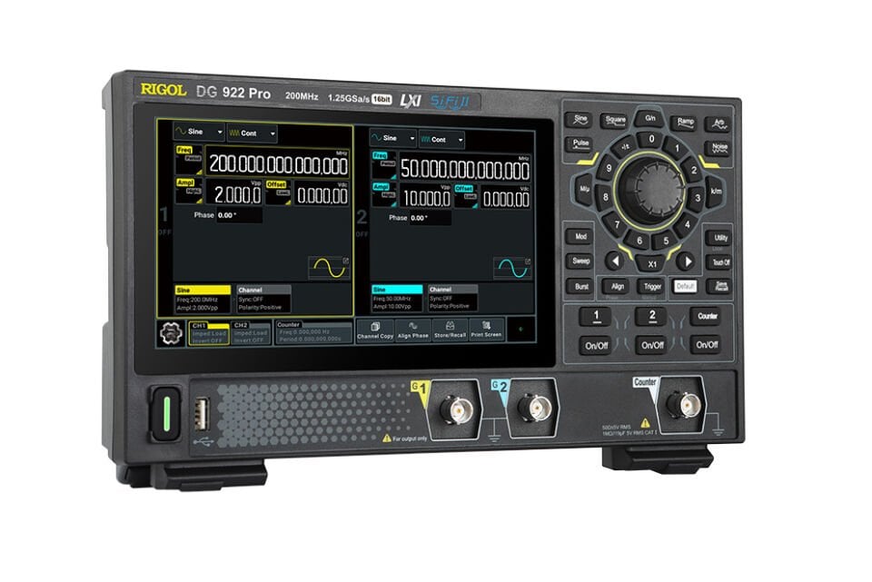 Rigol DG902 Pro 70 MHz 16 Bit 2 Kanal 1.25Gsa/s Çok Fonksiyonlu Sinyal Jeneratörü