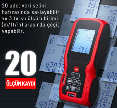 Lyk MTR80 Lazerli Mesafe Ölçer - 80 Metre