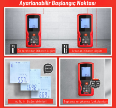 Lyk MTR80 Lazerli Mesafe Ölçer - 80 Metre