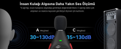 Benetech GT1355B Renkli Ekranlı Kayıt Yapabilen Ses Ölçer