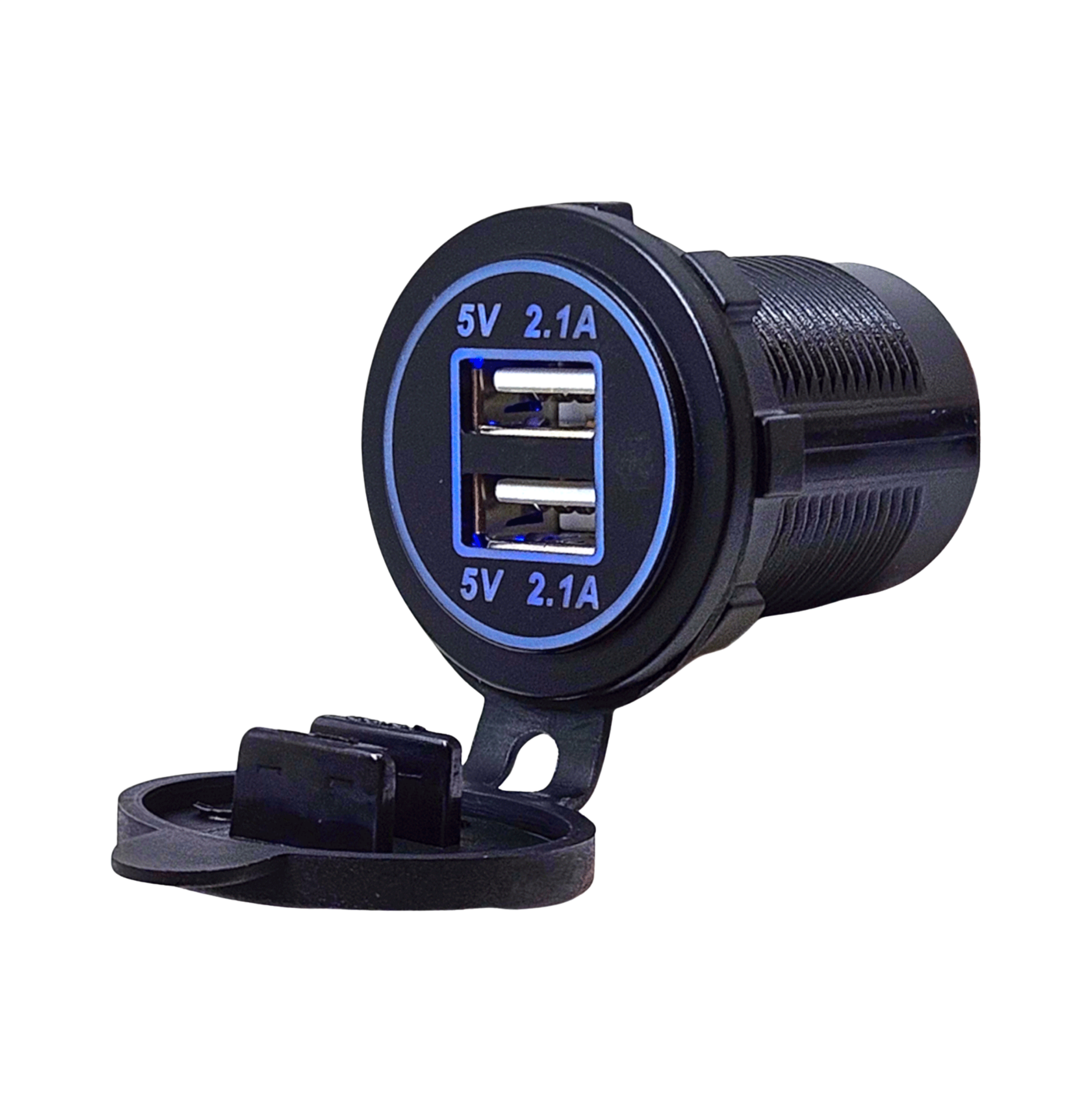 IC-266C-1 PANO TİP İKİLİ USB 4.2A MAVİ LEDLİ