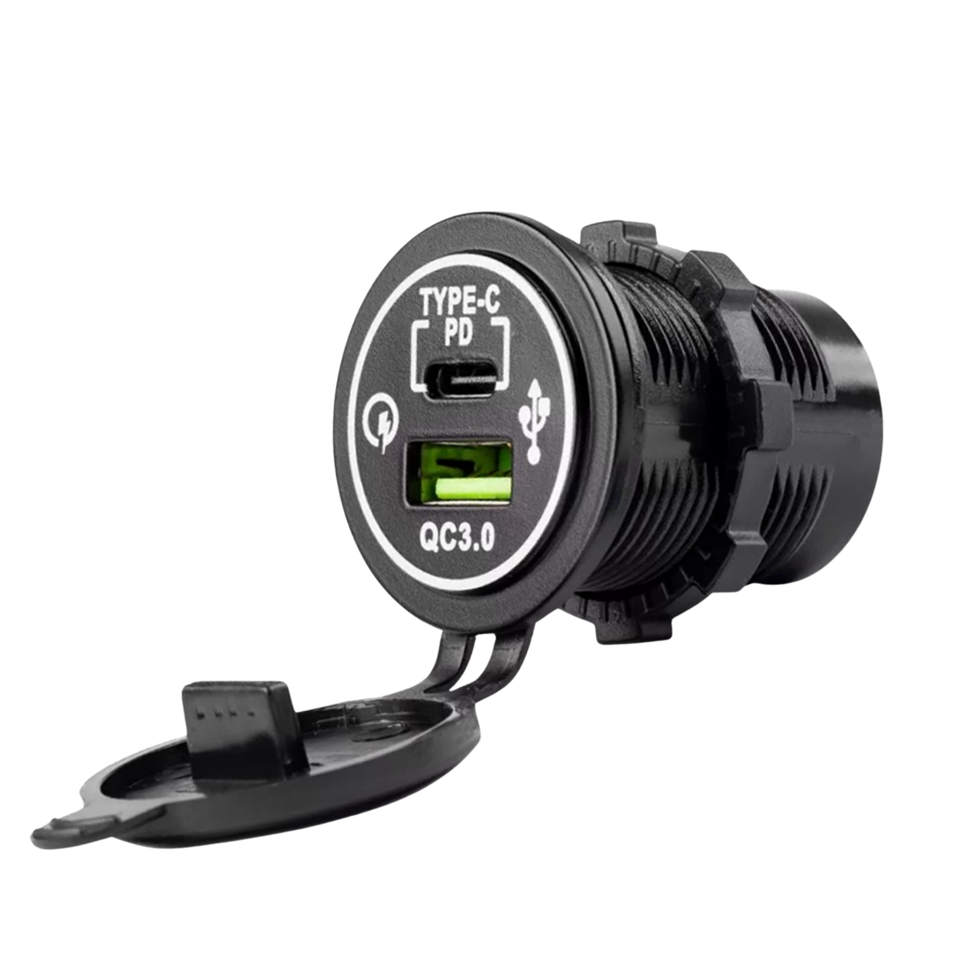 IC-266C-5 Pano Tipi USB 3.0 + Type-c Soket 12-24V - TYPE-C 30W - USB 18W