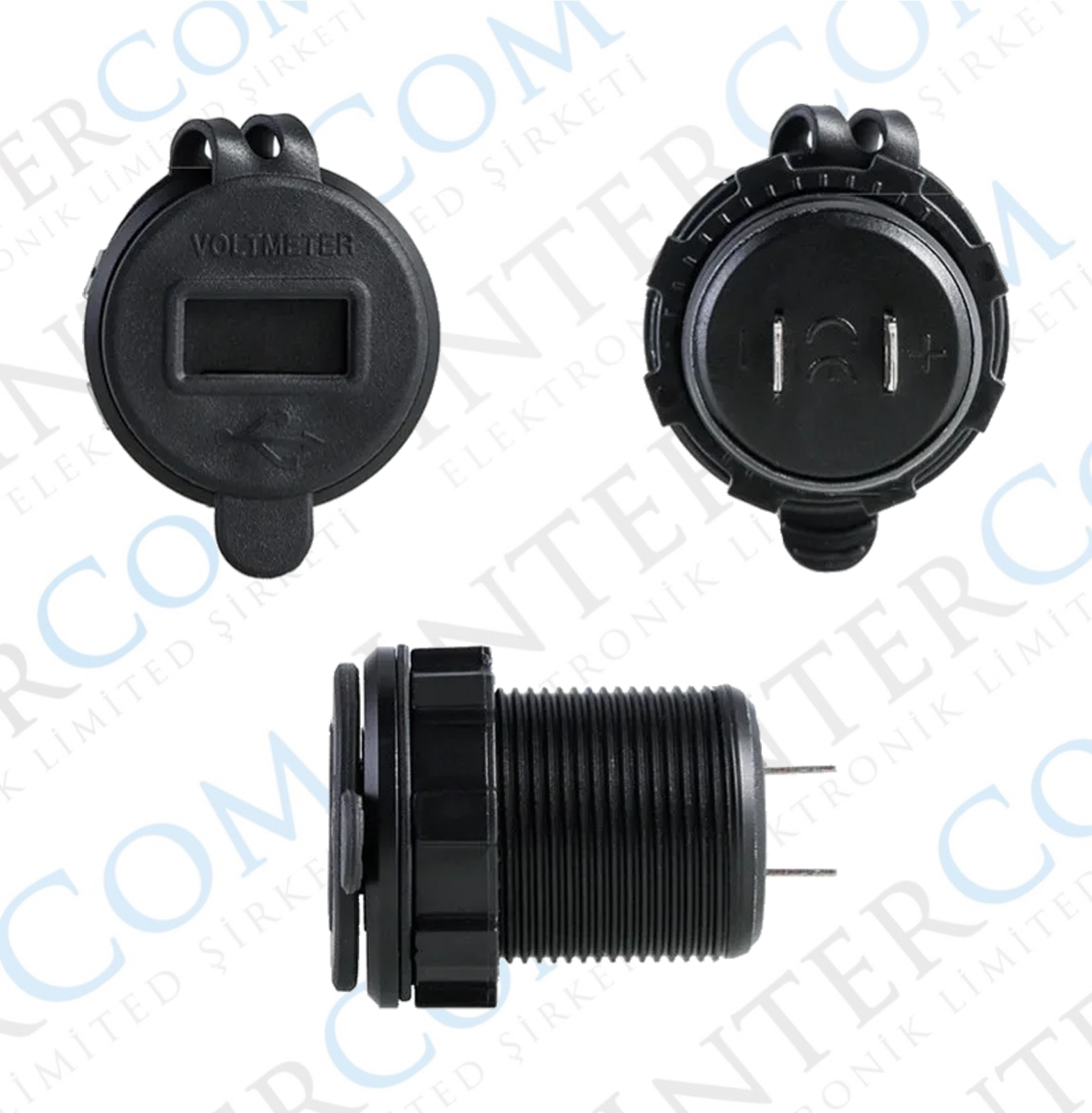 IC-266D Pano Tipi Voltmetreli 2'li USB