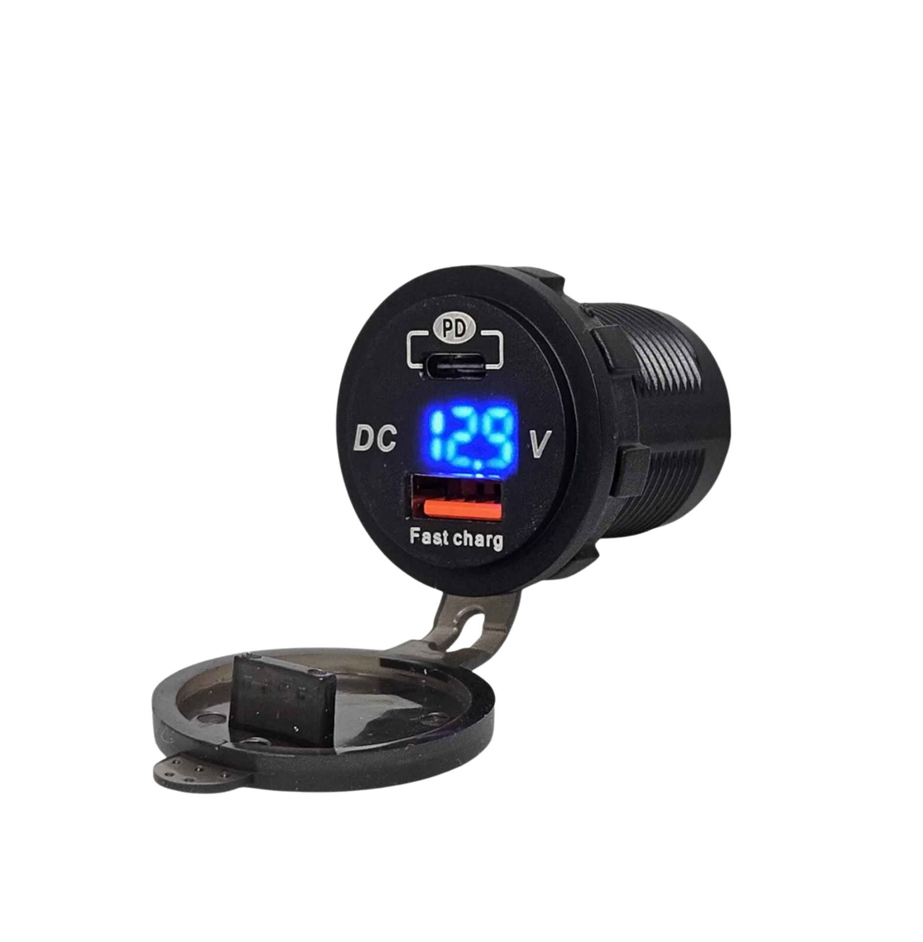 IC-266D-1 Pano Tip Voltmetreli 2'li Usb 3.0 + Type-c