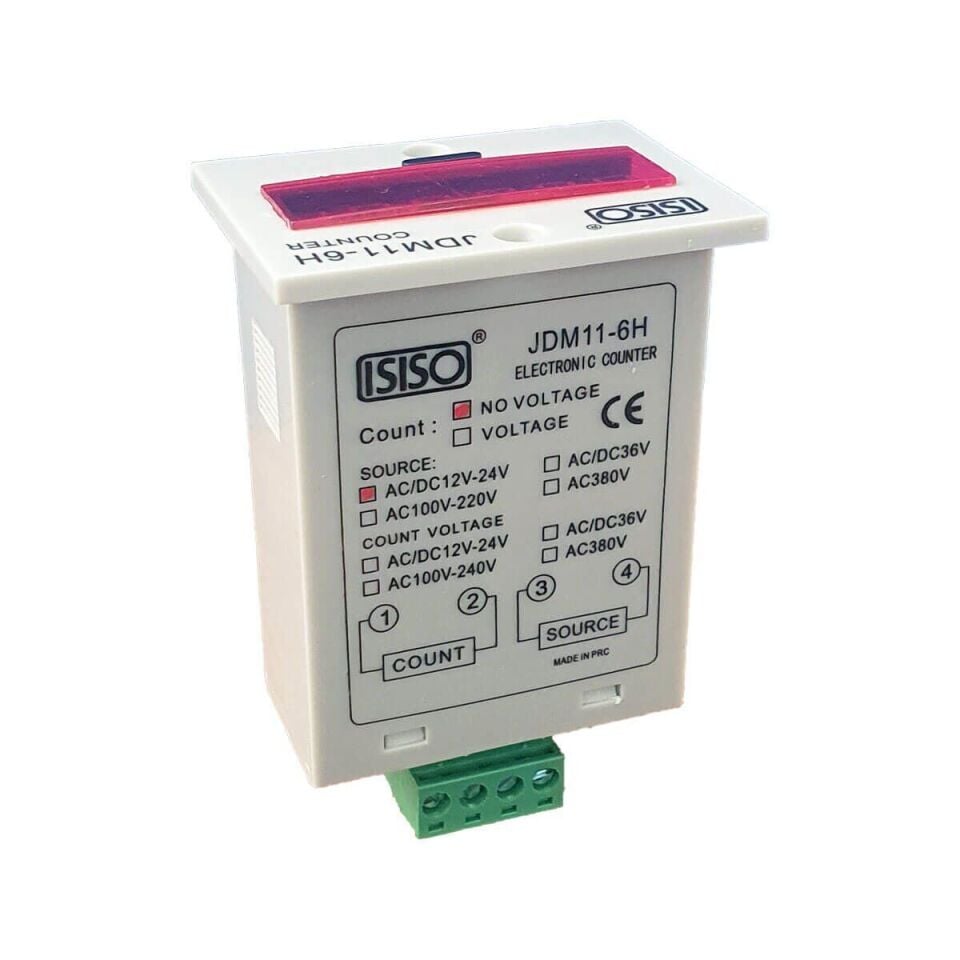 Isıso JDM11-6H 220VAC PNP 6 Haneli Dijital Sayıcı
