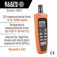Klein Tools ET110 Karbon Monoksit Dedektörü (CO)