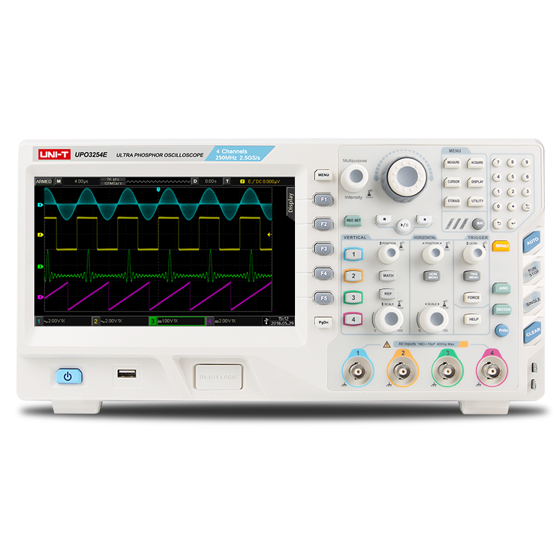 Unit UPO3254E 4 Kanal 250MHz Ultra Fosfor Osiloskop