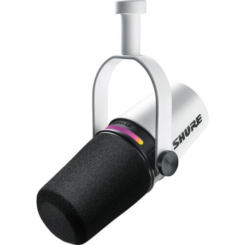 Shure MV7+ White Hibrit Podcast Mikrofonu