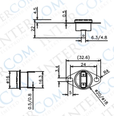 IC-269 Bi Metal Termostat Normalde Kapalı Kontak Seramik