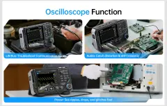 Fnirsi 2D15P 2 Kanallı 100MHz Fosfor Osiloskop Multimetre