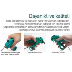 Proskit CP-508 Kablo Soyucu UTP/STP-RG 59/6/7/11