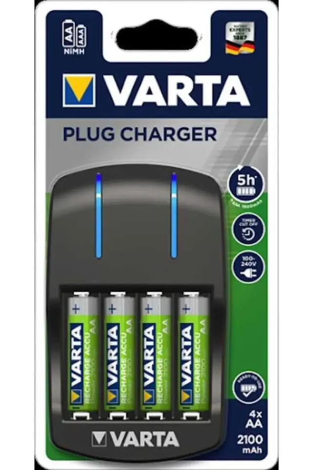 Varta Plug Charger 4xAA 2100 mAh 5764701451