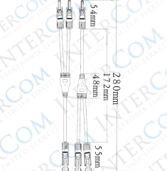 IC-273-2 MC4 Güneş Paneli Konnektörü 2'li Kablolu Set
