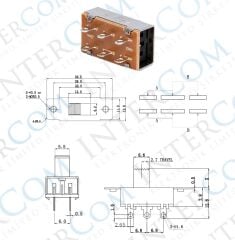 IC-210A Slide Switch 0-1 6P Metal