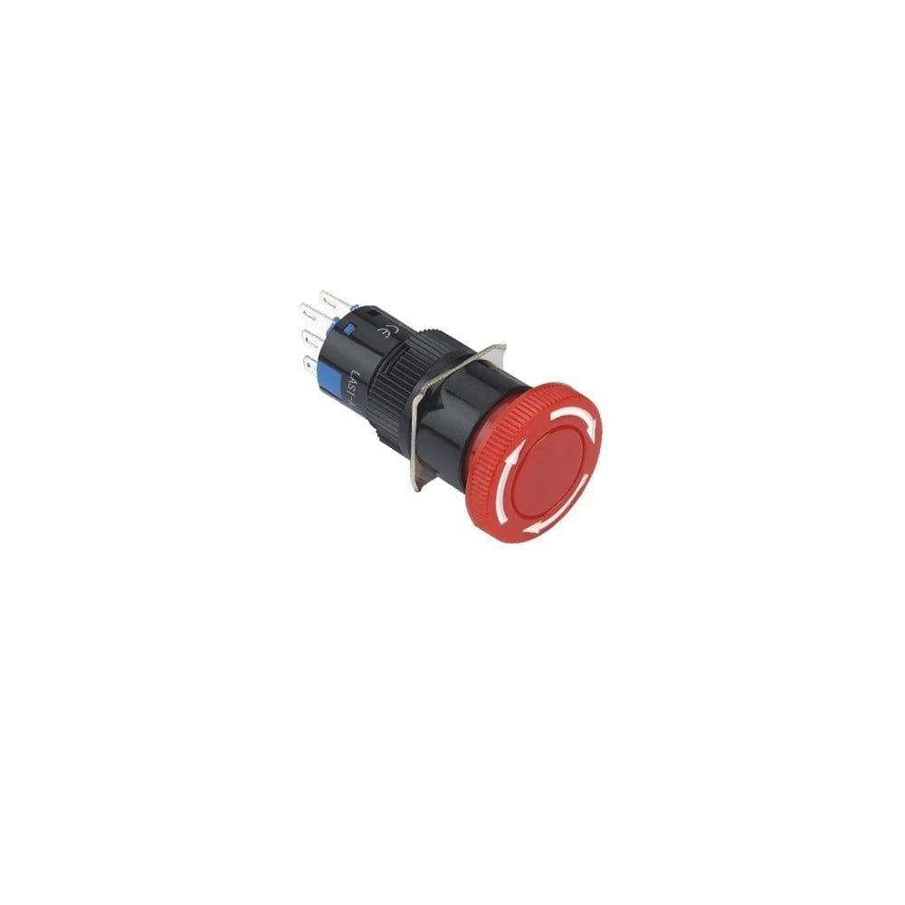 LAS1-AY-22TS 16mm Acil-stop Buton Bas-çevir 2NO/2NC