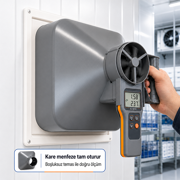AZ 89191 Bluetoothlu Anemometre | Ölçüm Hunili Set