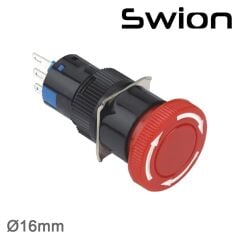 SY-11TS 16mm 1NO/1NC 3bacak Acil-stop Bas-çevir