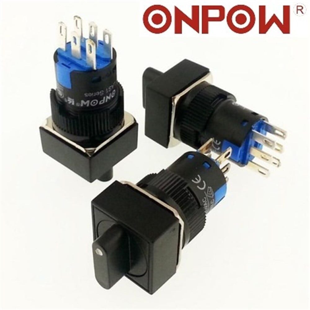 LAS1-AF-22X-31 16mm Mandal Buton ON-OFF-ON 2NO/2NC