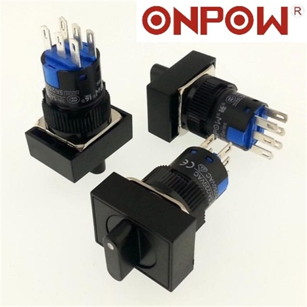 LAS1-AJ-22X-31 16mm Mandal Buton ON-OFF-ON 2NO/2NC