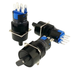 LAS1-AY-22X-21 16mm Mandal Buton OFF-ON 2NO/2NC